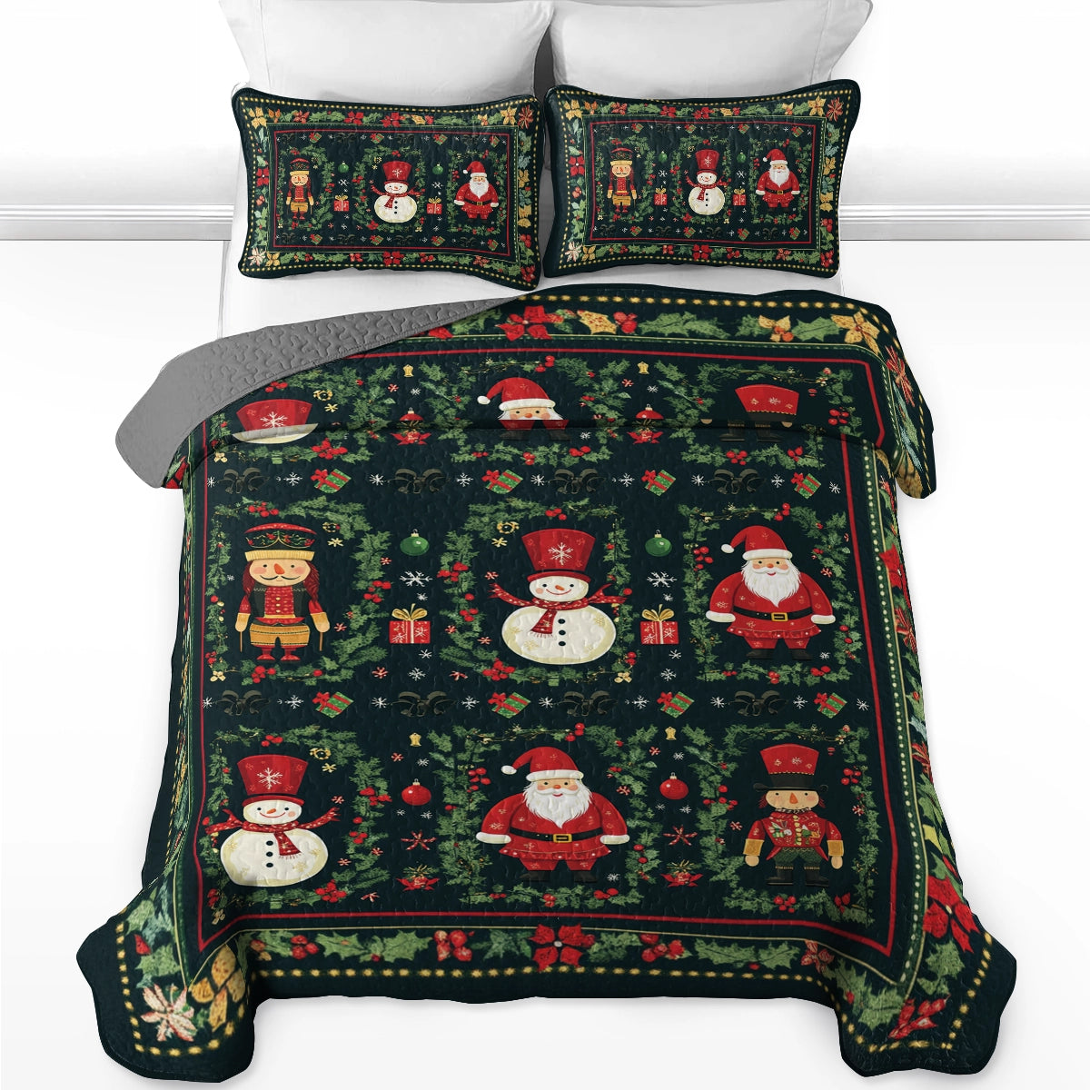 Shineful All Season Quilt 3-Piece Set - Festive Cheer Christmas