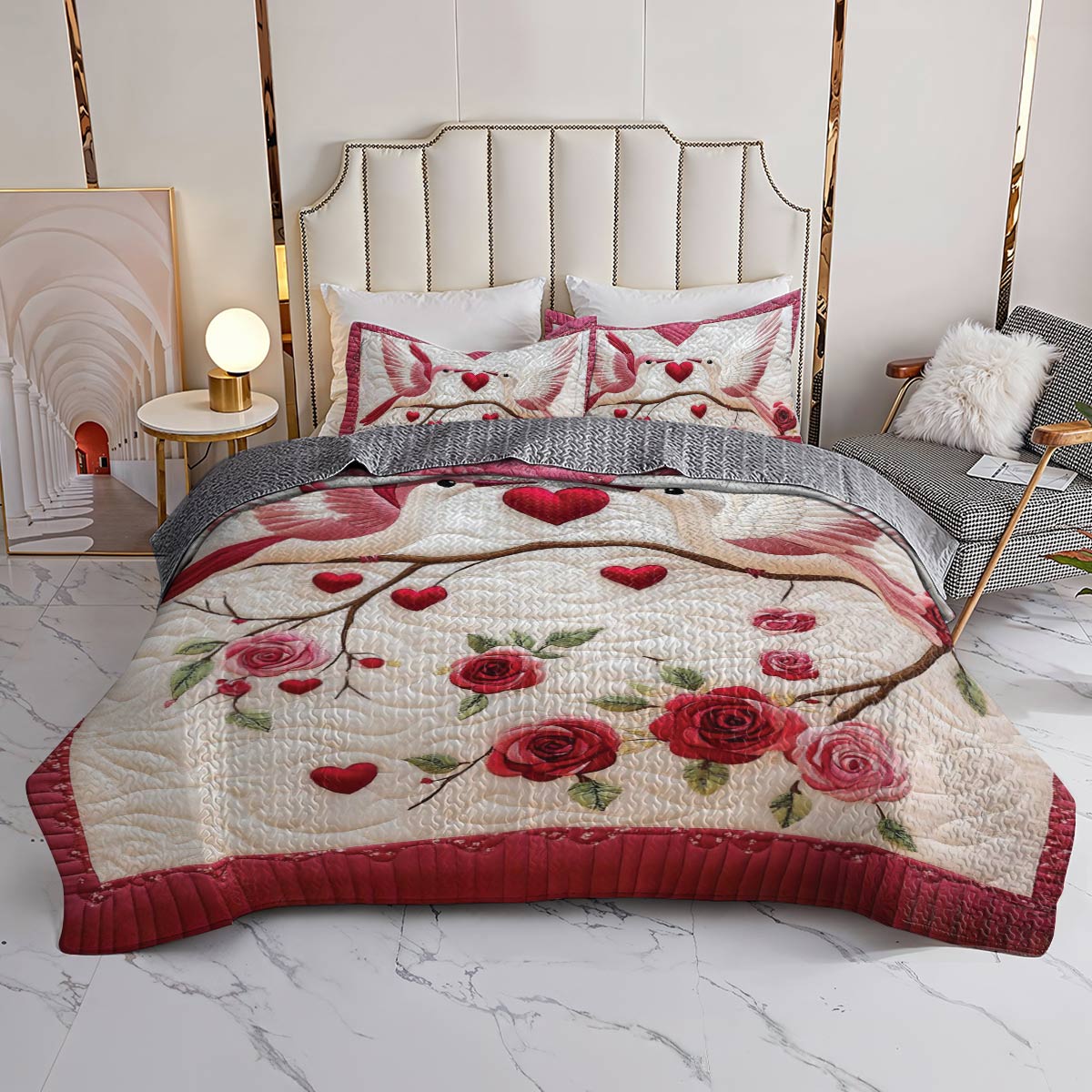 Shineful All Season Quilt 3-Piece Set Hummingbird Love