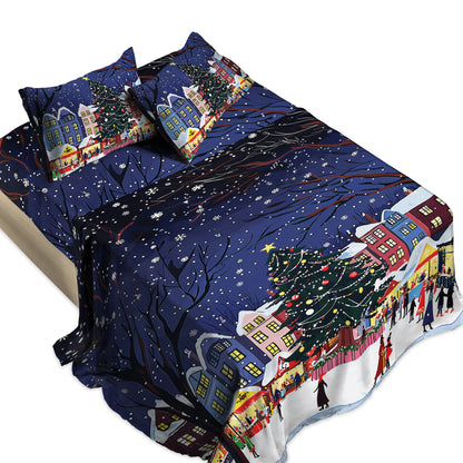 Shineful 4-Piece Bed Sheet Set - Christmas Market