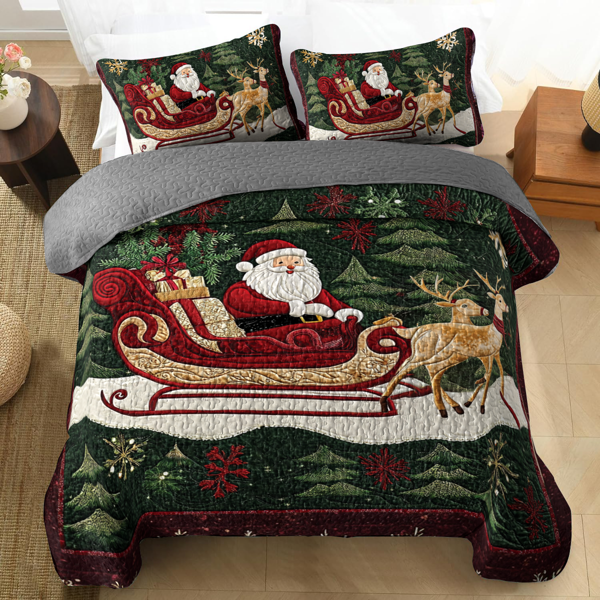 Shineful All Season Quilt 3-Piece Set - Holiday Magic Spread