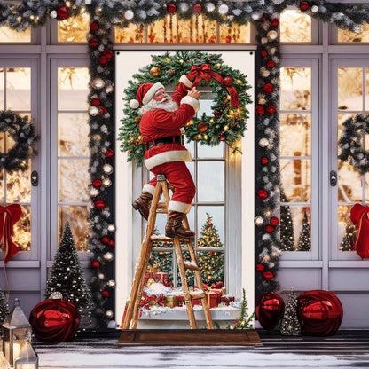 Shineful Door Cover Santa's Surprise