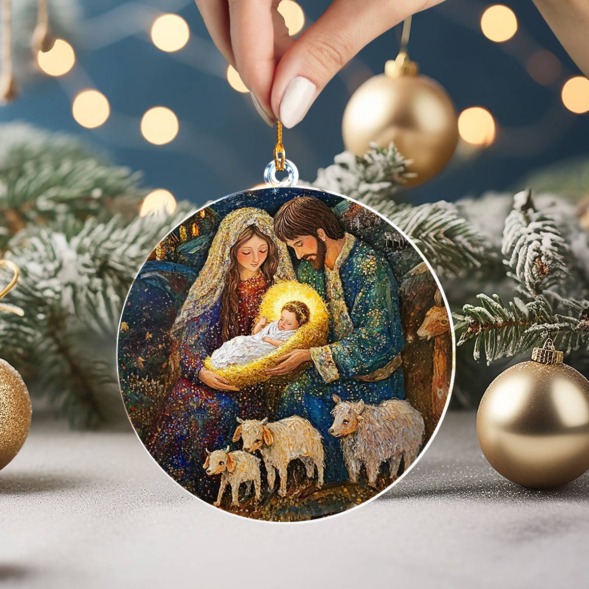 Shineful 2D Acrylic Ornament Sacred Christmas Nativity