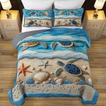 Shineful All Season Quilt 3-Piece Set Turtle Beach