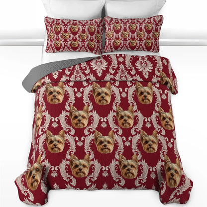 Shineful All Season Quilt 3-Piece Set  Royal Yorkie Charm