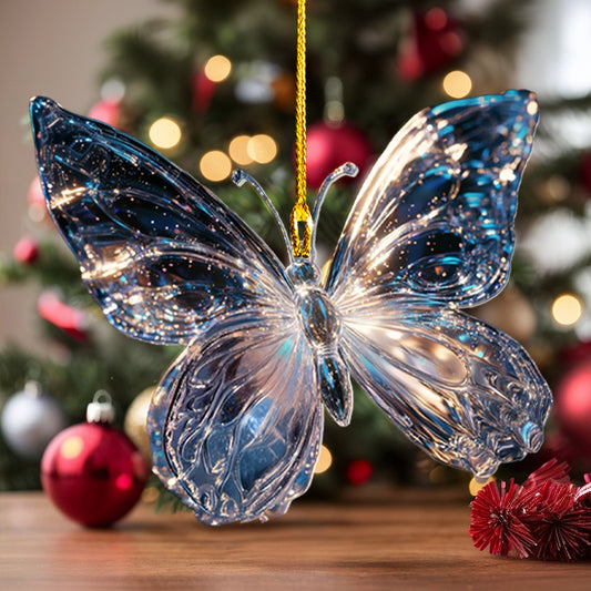 Glänzendes Acrylornament Starlit Serenity Butterfly 