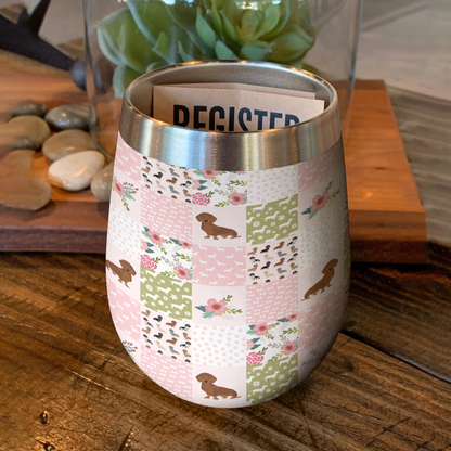 Shineful Wine Tumbler Dachshund Dreams