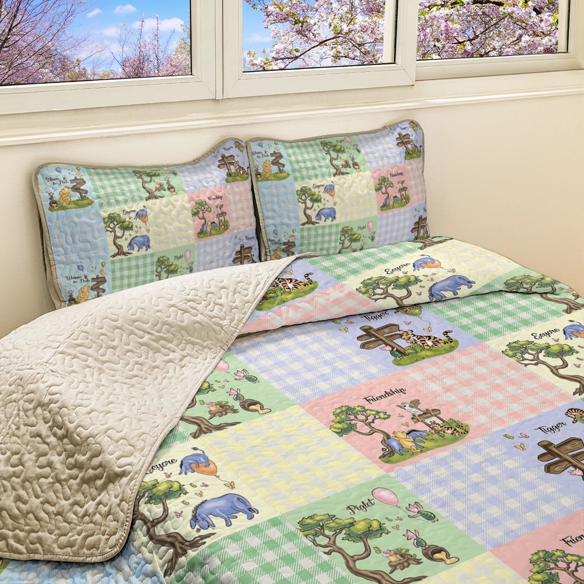 Shineful All Season Quilt 3-Piece Set Winnie the Pooh Patchwork Dreams