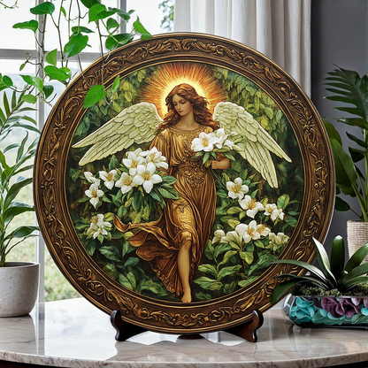 Shineful 2D Wooden Plaque, Hanging Decor, Door Sign Angel's Grace