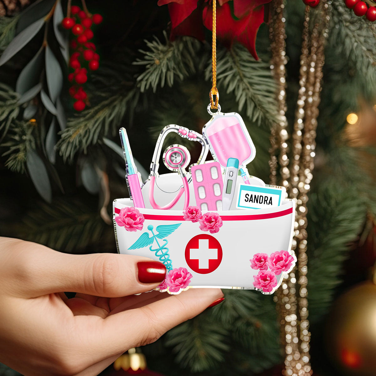 Shineful Personalized 2D Acrylic Ornament Brave Nurse