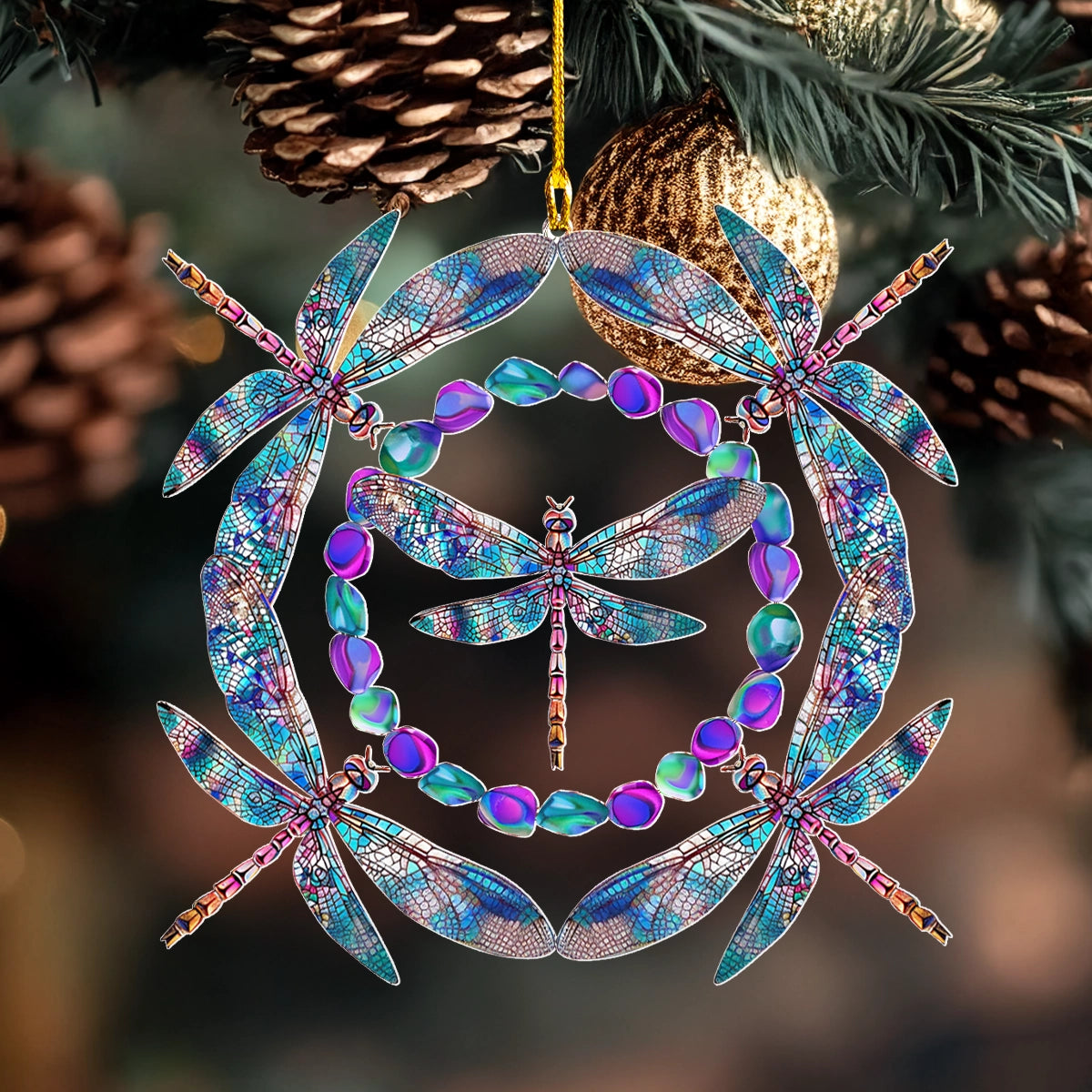 Shineful 2D Acrylic Ornament Enchanted Dragonfly Dreamcatcher