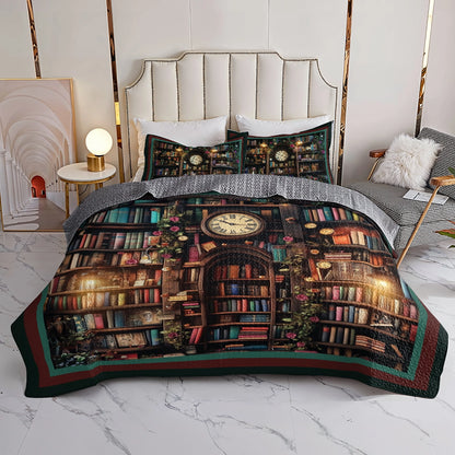 Shineful All Season Quilt 3-Piece Set - Timeless Library Dream