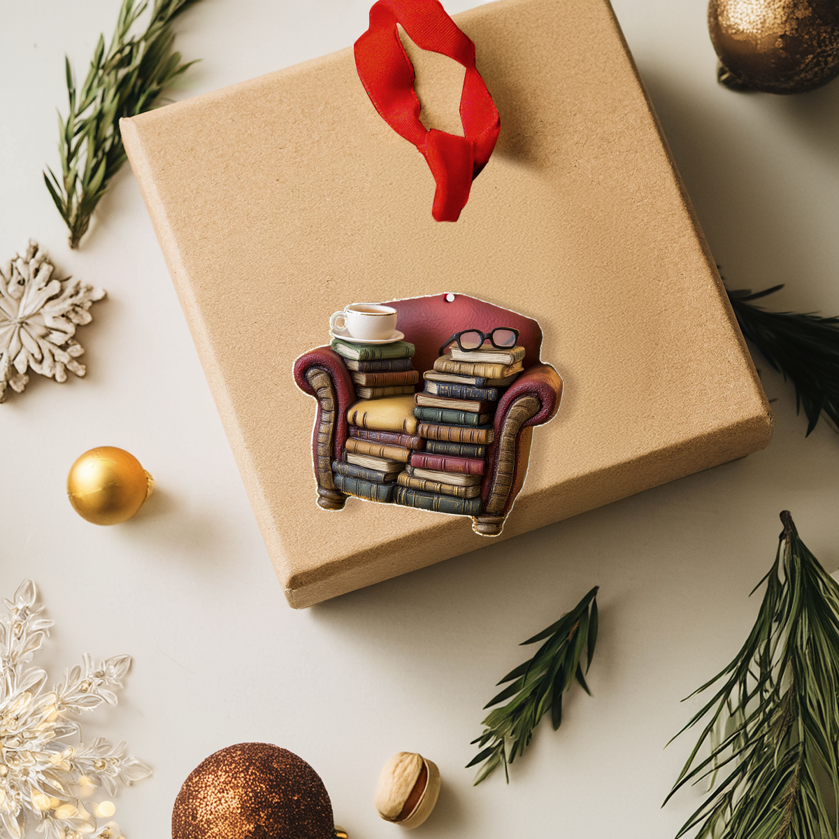 Shineful 2D Acrylic Ornament - Bibliophile’s Haven