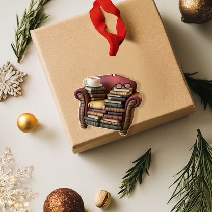 Shineful 2D Acrylic Ornament - Bibliophile’s Haven