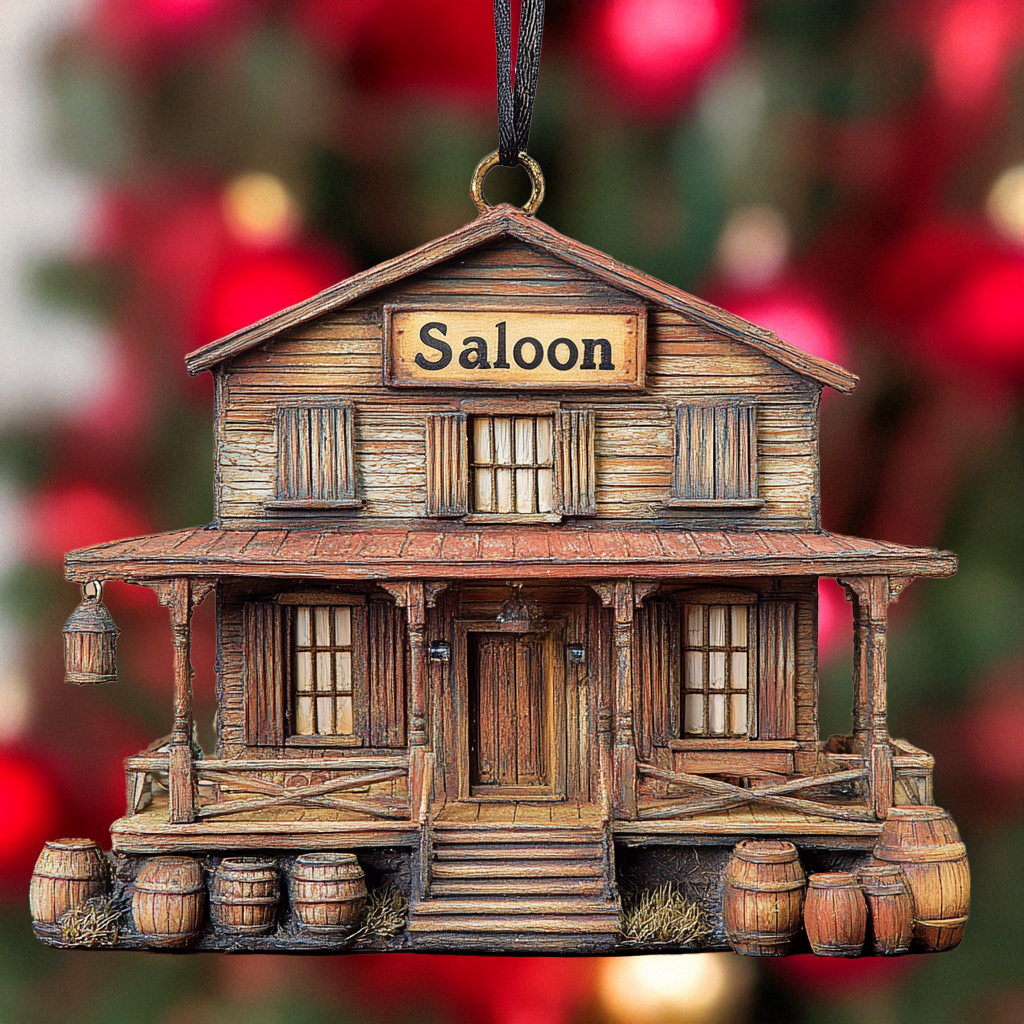 Shineful 2D Acrylic Ornament Western Saloon