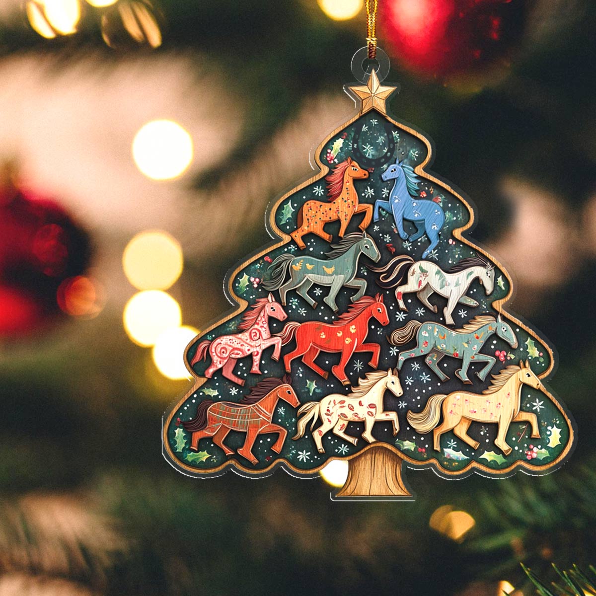 Shineful 2D Acrylic Ornament Sweet Horses Lovely