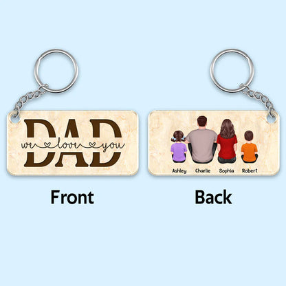 Shineful Best Dad Ever Back View - Personalized Acrylic Keychain