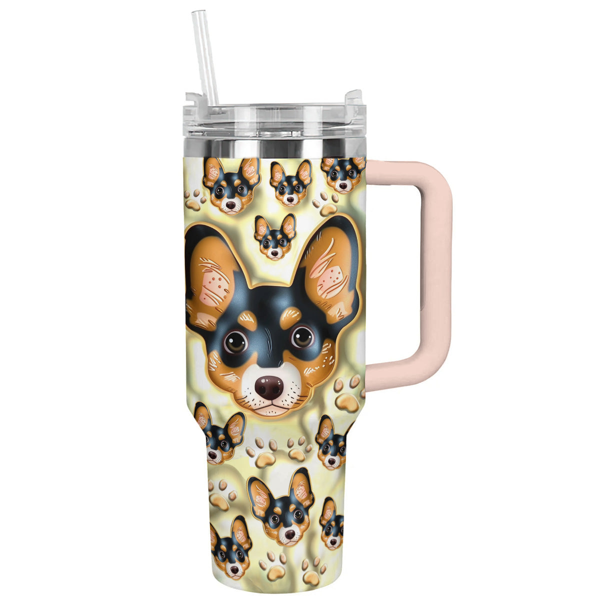 40 Oz Dachshund Shineful™ Tumbler Dachshunds 3D Nl09 Pink 40Oz