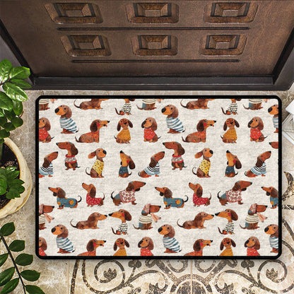 Ultra-Thin Non Skid Floor Mat, Kitchen Rugs Dachshund Cute