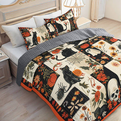 Shineful All Season Quilt 3-Piece Set Feline Frolic