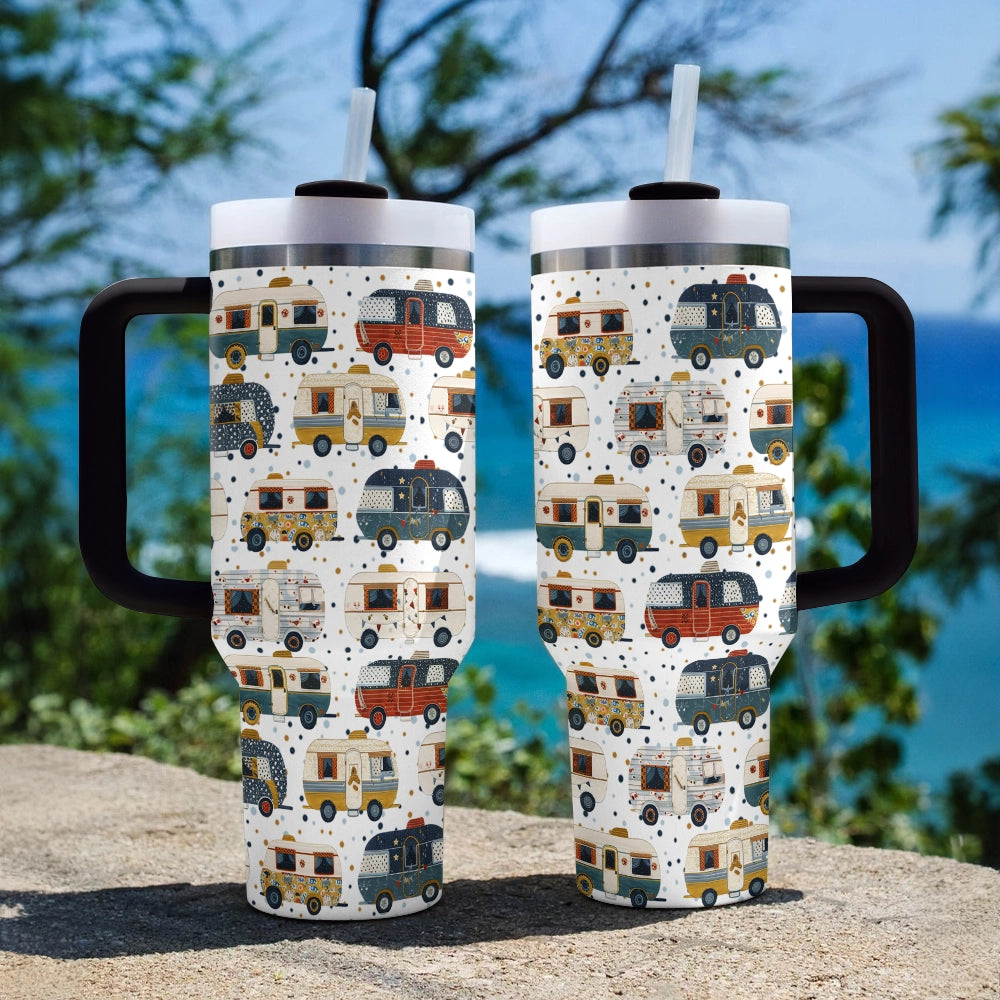 Shineful Tumbler Vintage Camper