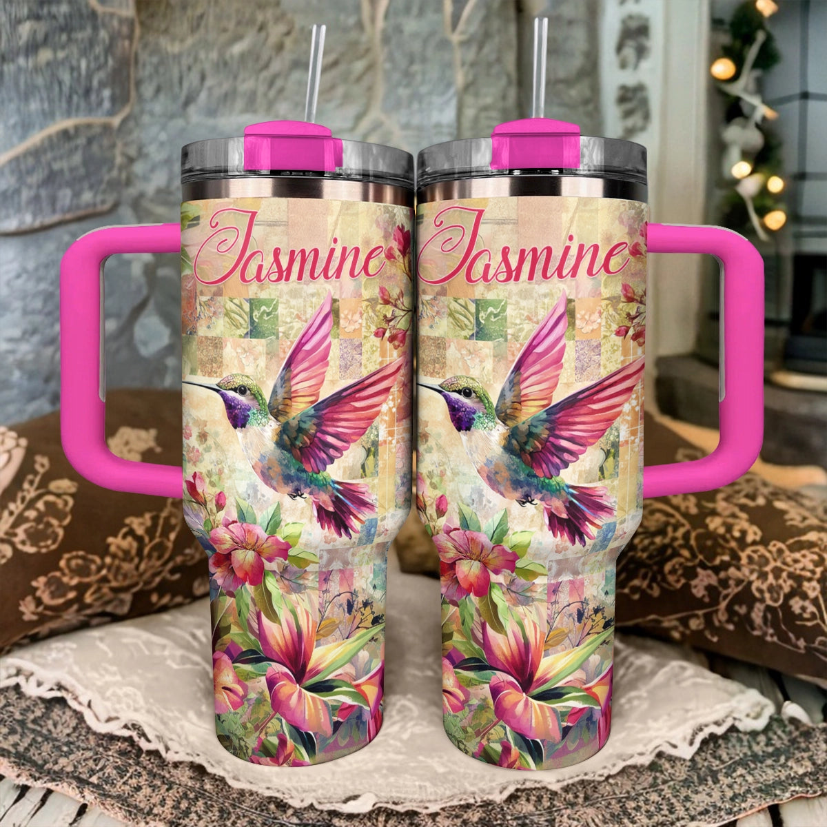 Shineful Tumbler Personalized Hummingbird Bliss