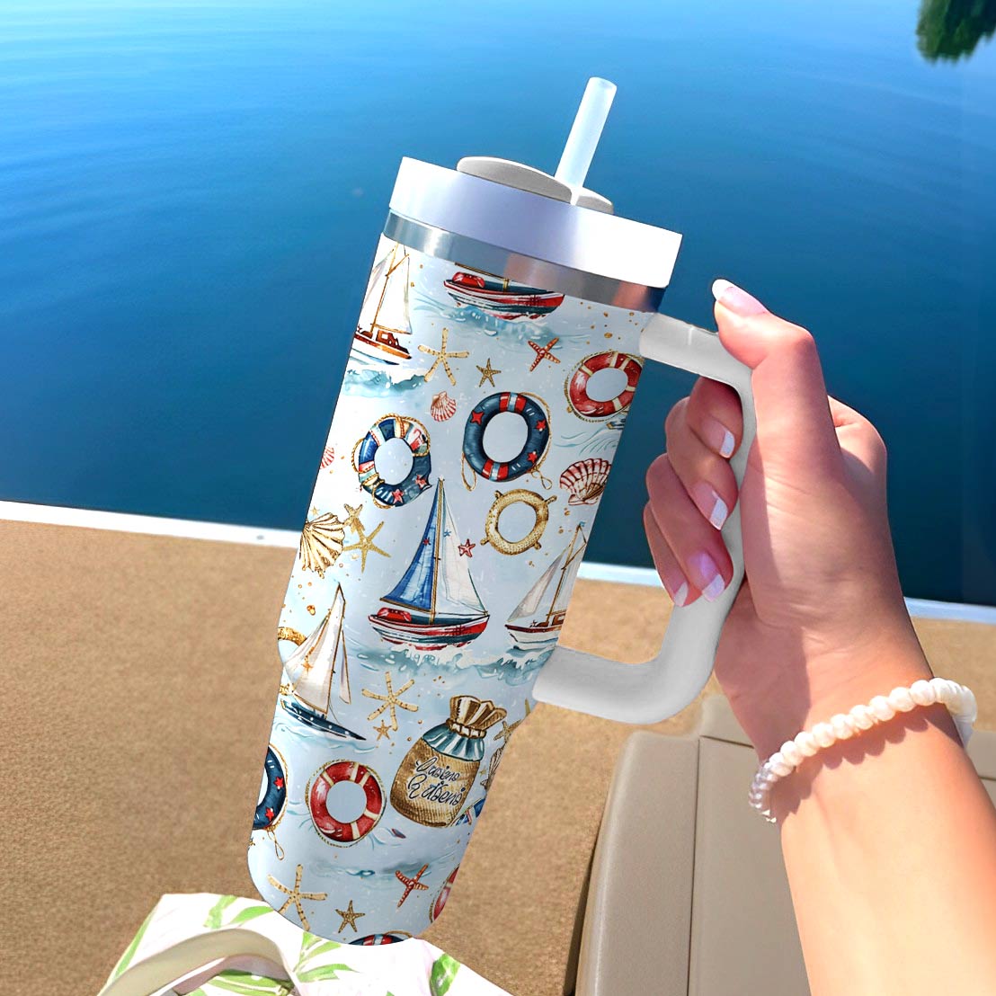 Shineful Tumbler Nautical Adventures