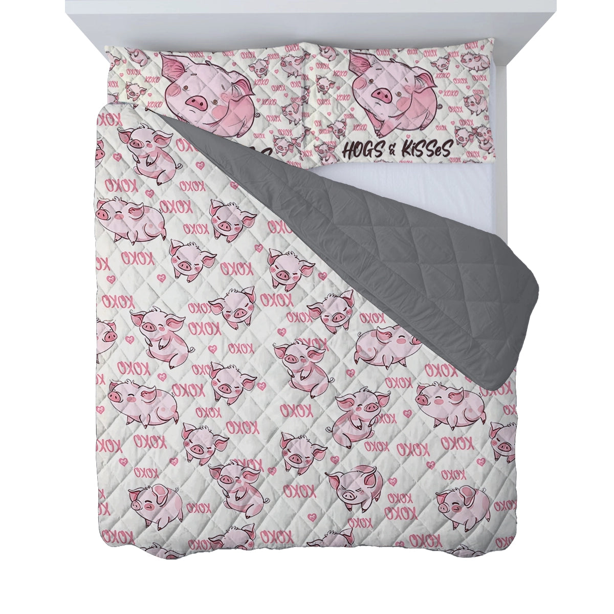 Shineful Quilt 3-Piece Set Hogs & Kiss Pig