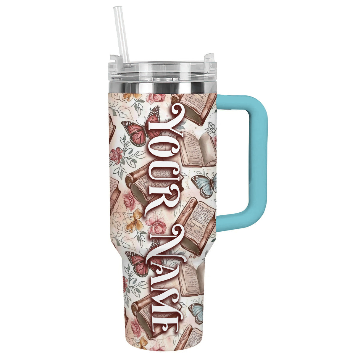 Reading Shineful™ Tumbler Book Pattern Nl09 Sky Blue 40Oz