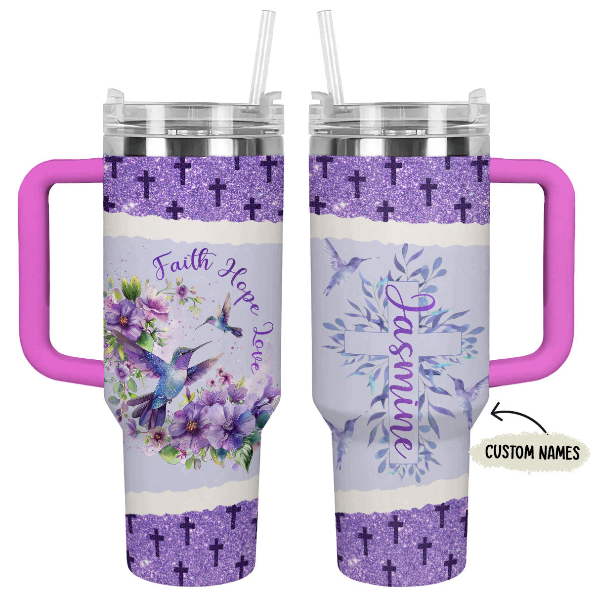 Shineful Tumbler Personalized Hummingbird Blessings