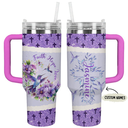 Shineful Tumbler Personalisierte Kolibri-Segen