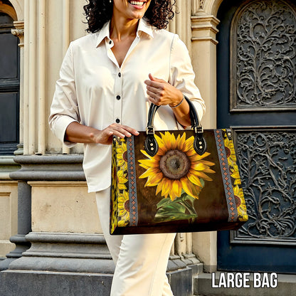 Shineful Leather Bag Sunflower Faith Hope