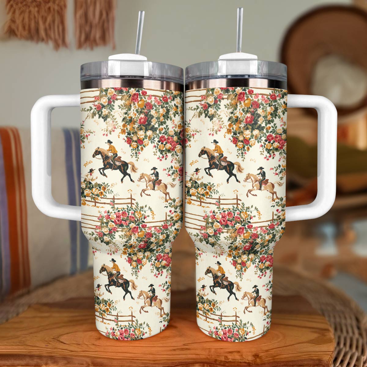 Glänzender Becher Floral Canter