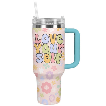 Groovy 40 Oz Shineful™ Tumbler Love Your Self Nl09 Sky Blue 40Oz