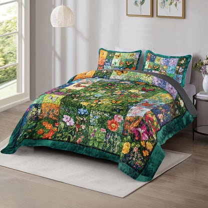 Shineful All Season Quilt 3-Piece Set Butterfly Haven