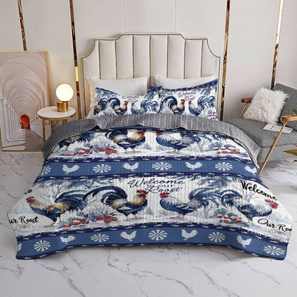 Shineful All Season Quilt 3-Piece Set Chicken Roost