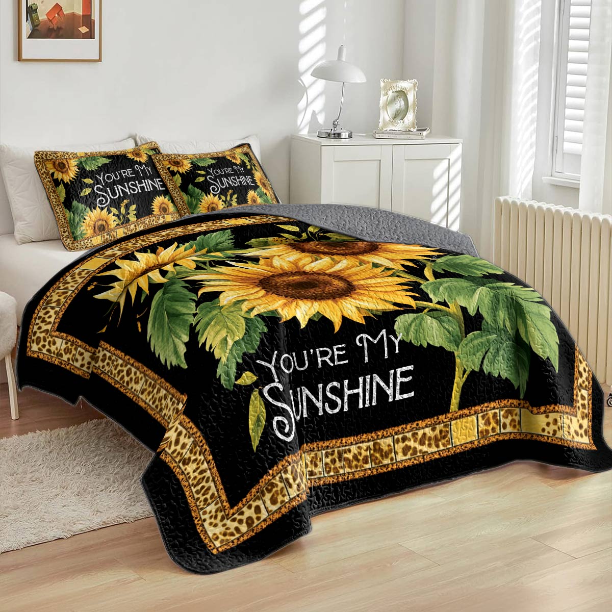 Shineful All Season Quilt 3-Piece Set Sunny Blossom