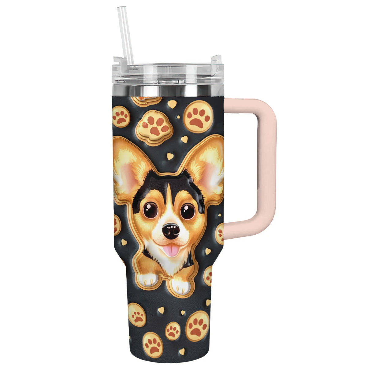 40 Oz Dachshund Shineful™ Tumbler Dachshunds Black Cute Nl09 Pink 40Oz