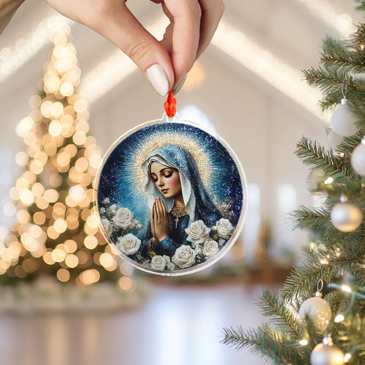 Shineful 2D Acrylic Ornament Elegent Praying Maria