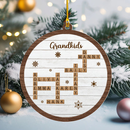 Shineful Acrylic Ornament Personalized Grandkids Word Puzzle