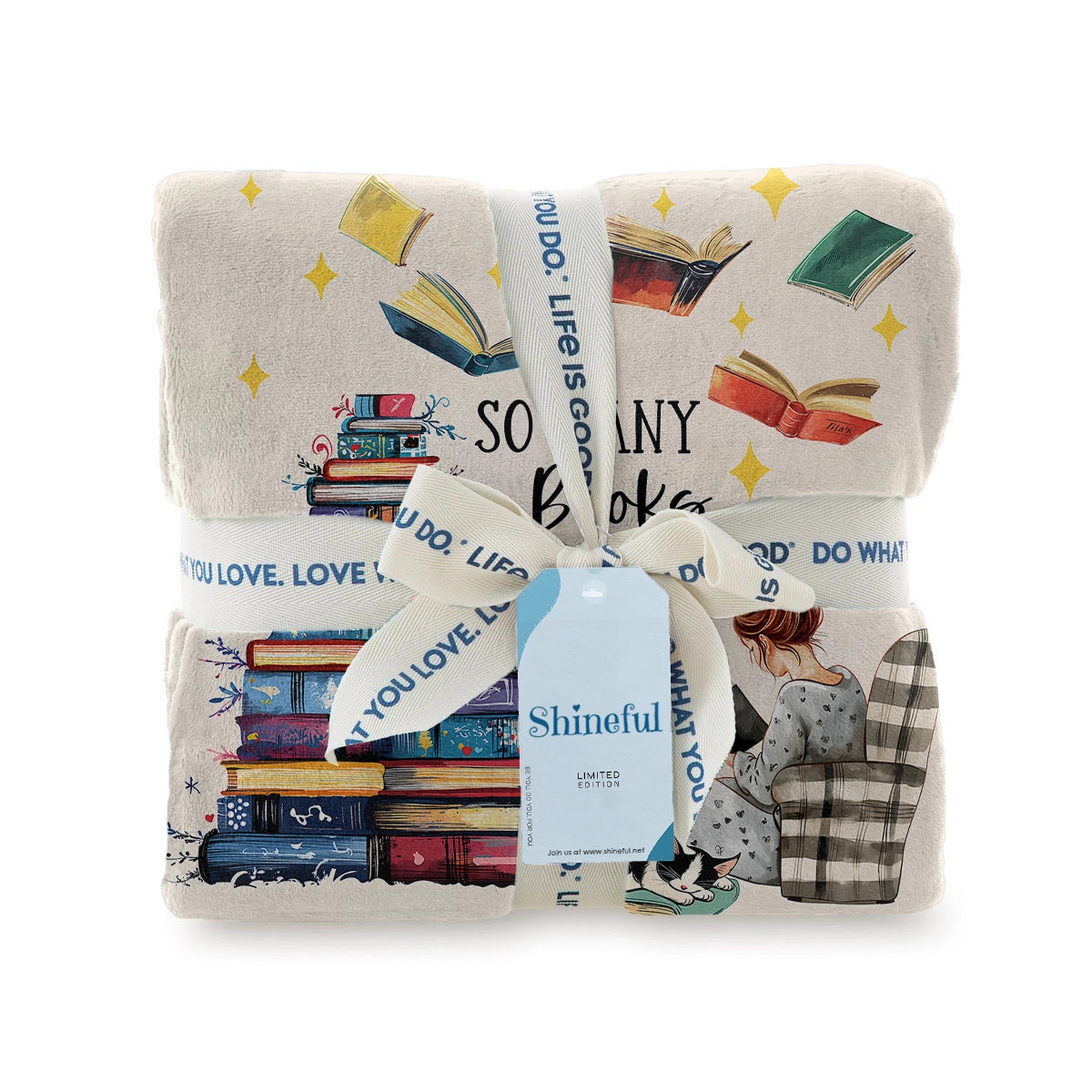 Shineful Fleece Blanket Cozy Reads