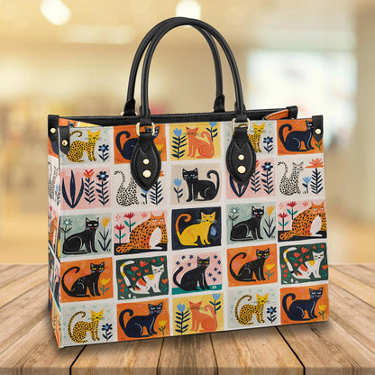 Shineful Leather Bag Cat Fantasy Garden