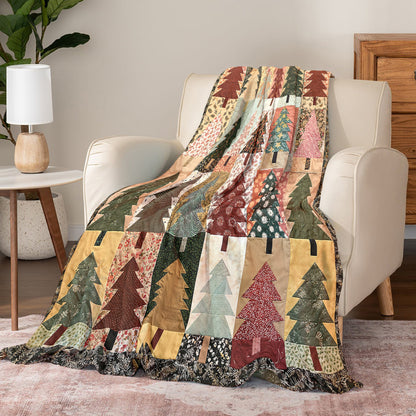 Shineful Fleece Blanket  Festive Christmas Pine