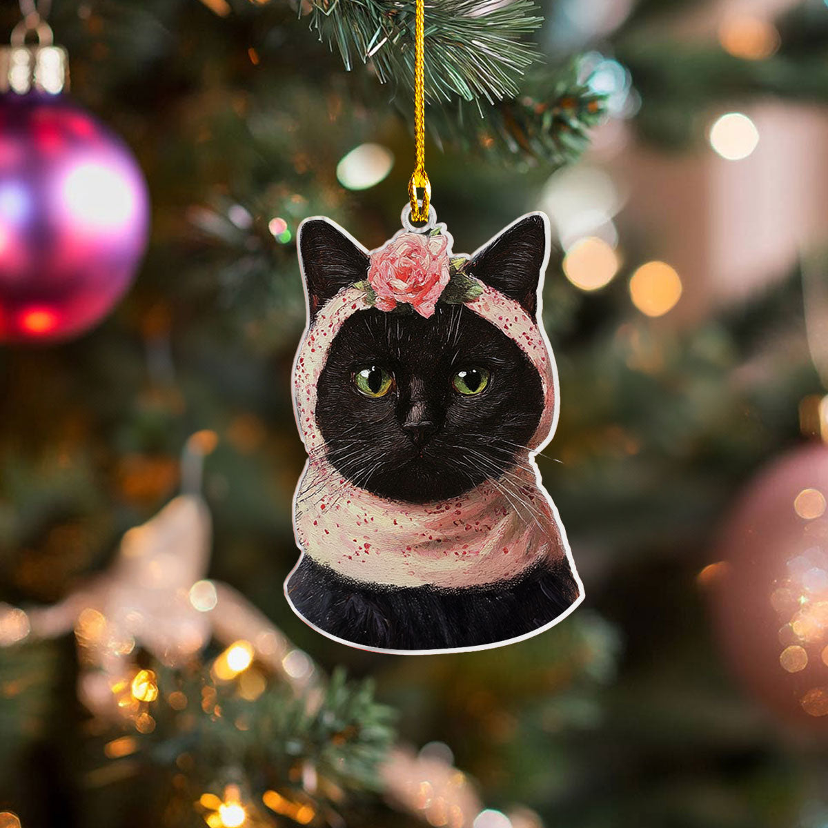 Shineful 2D Acrylic Ornament Meow Holiday