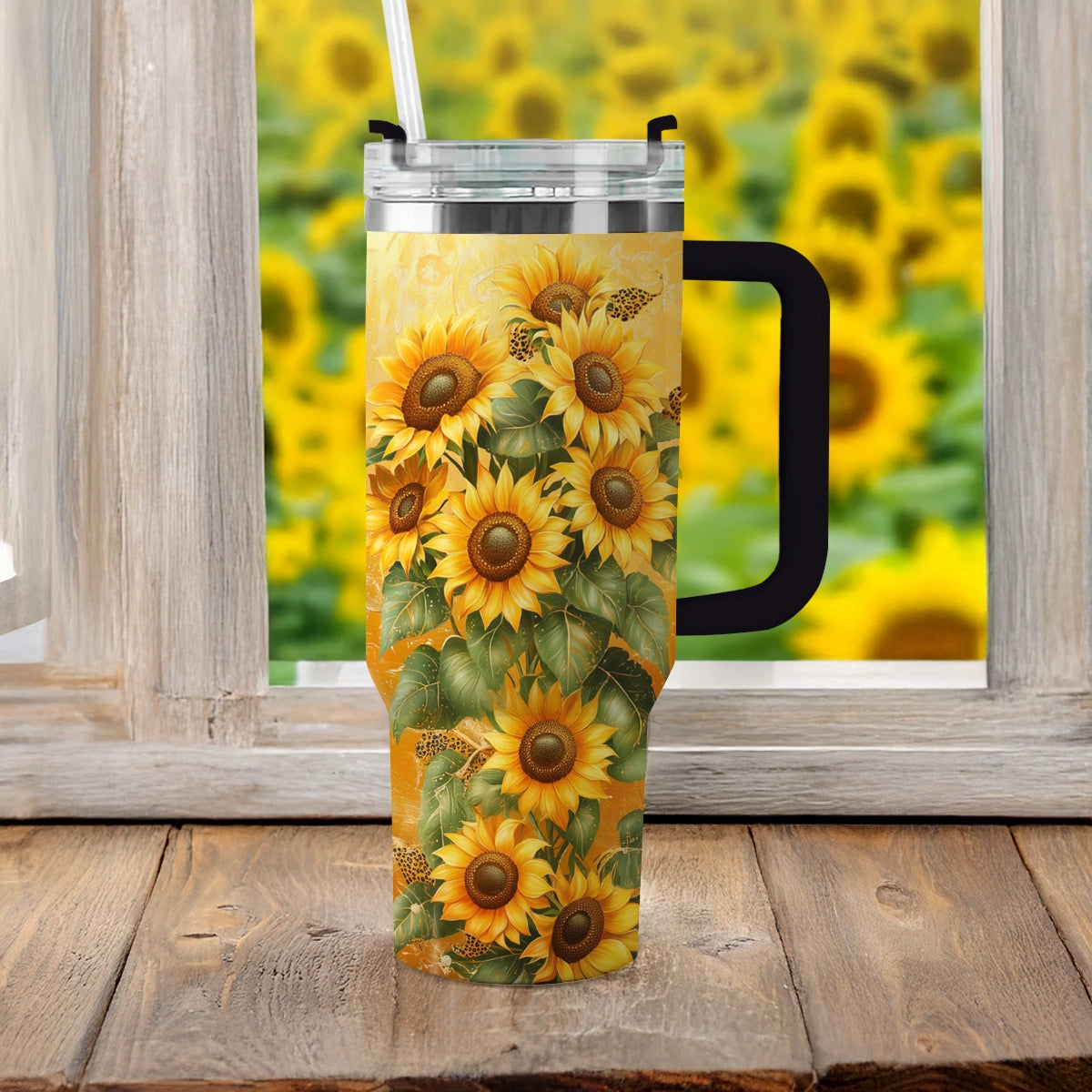 Verre brillant Tournesol Golden Bloom Elegance