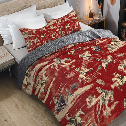 Shineful All Season Quilt 3-Piece Set - Wild West Cowboy