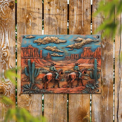 Shineful 2D Metal Sign Desert Cowboys