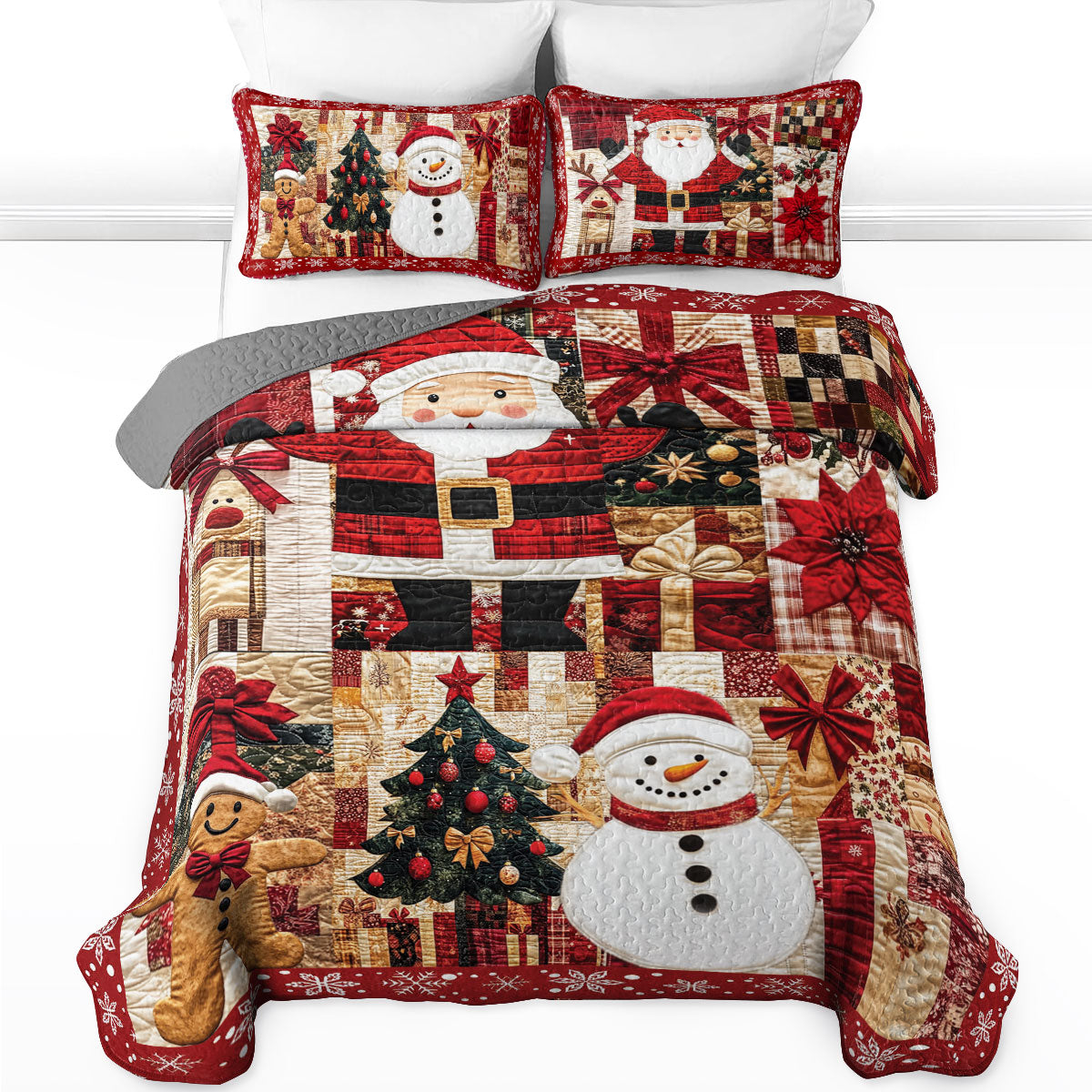 Shineful All Season Quilt 3-teiliges Set – Santa‘s gemütliches Weihnachten