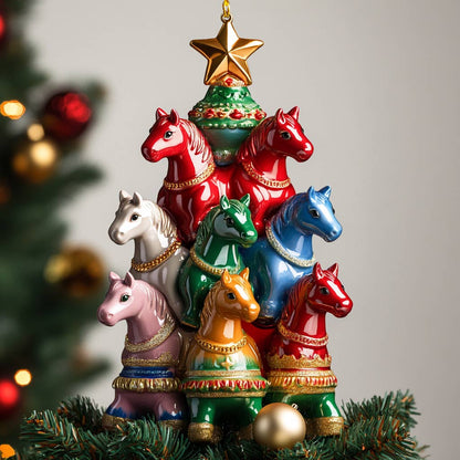 Shineful 2D Acrylic Ornament Horses of Christmas Cheer