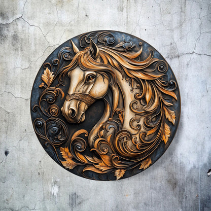 Shineful 2D Metal Sign Enchanting Horse