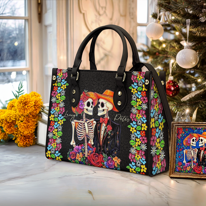 Shineful Leather Bag Vibrant Skull Romance